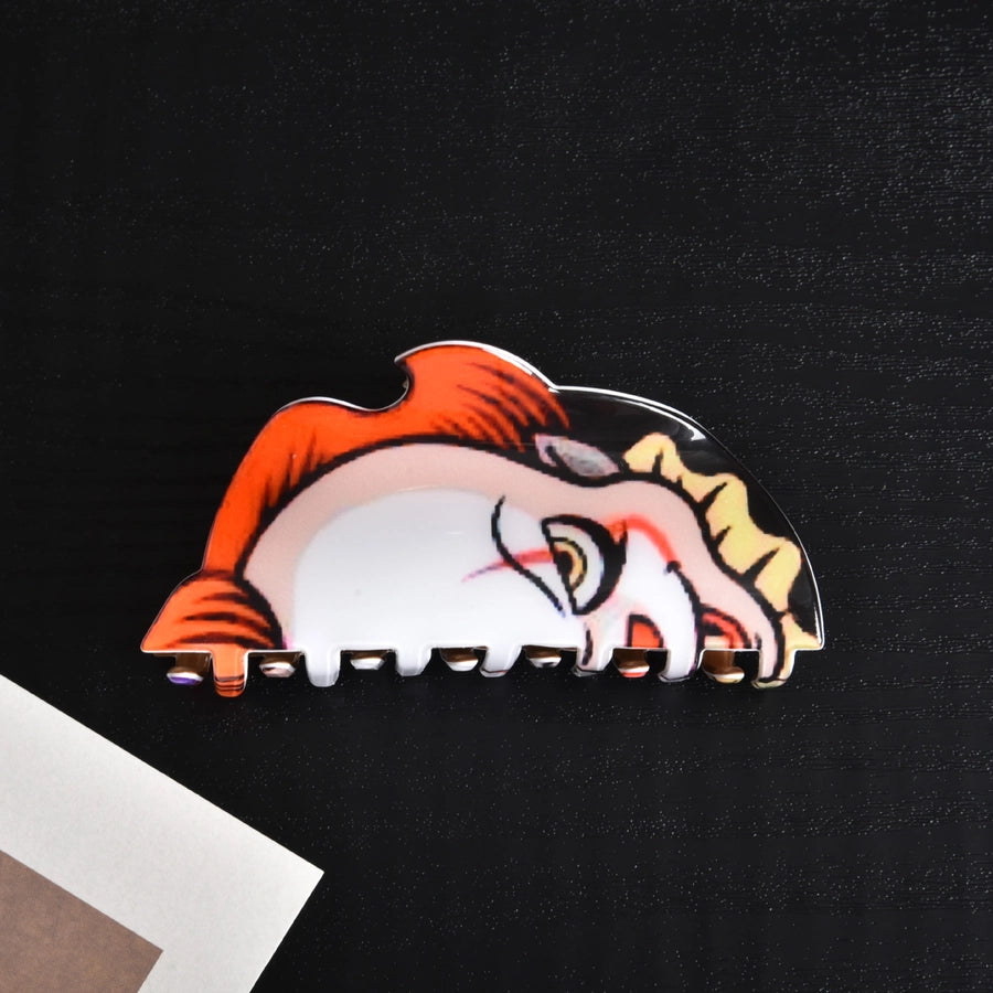Halloween Funny Women's Color Block Arylic Printing Hair Claws