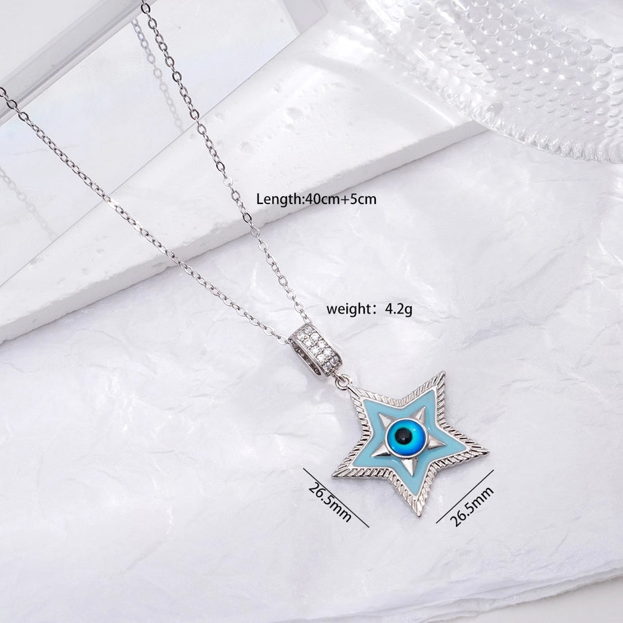 Jewelry Glam Lady Sexy Eye 304 Stainless Steel Copper Pendant Necklace