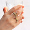 Jewelry Simple Style Geometric 304 Stainless Steel Zircon Rings