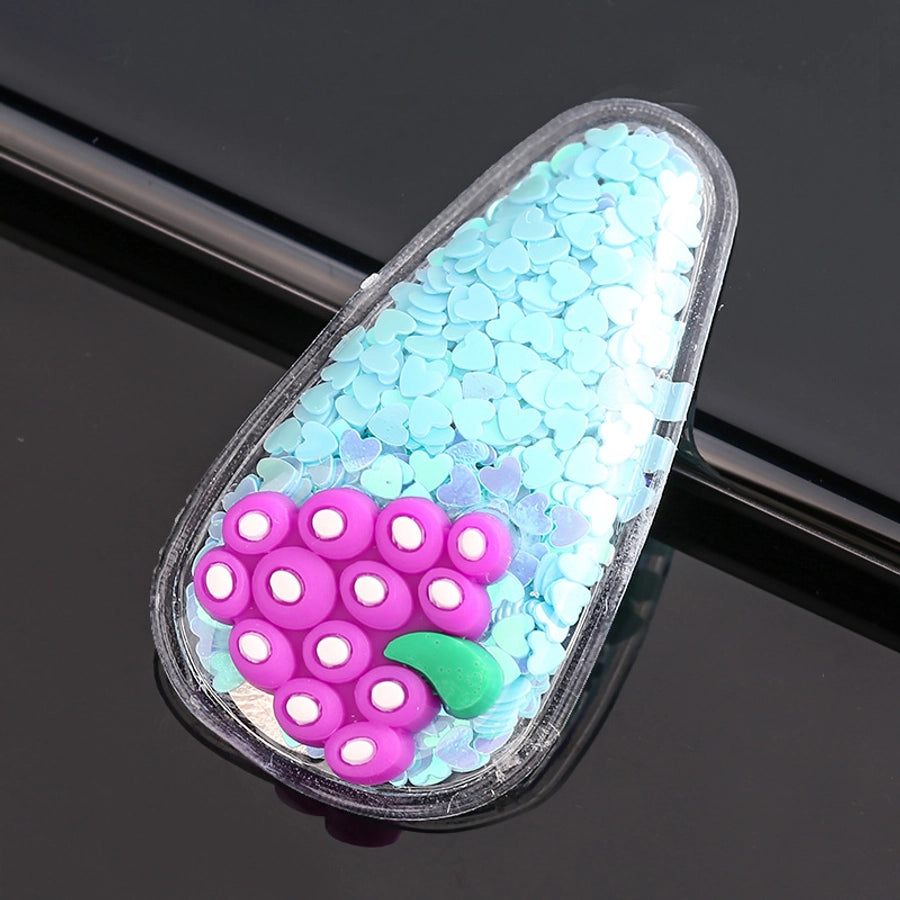 cute fruit sequin plastic hair clip 1 piece