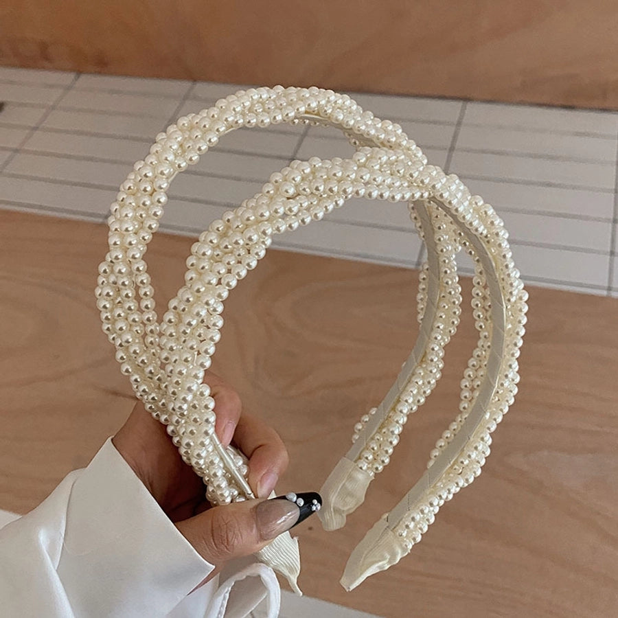 sweet twist imitation pearl hair band