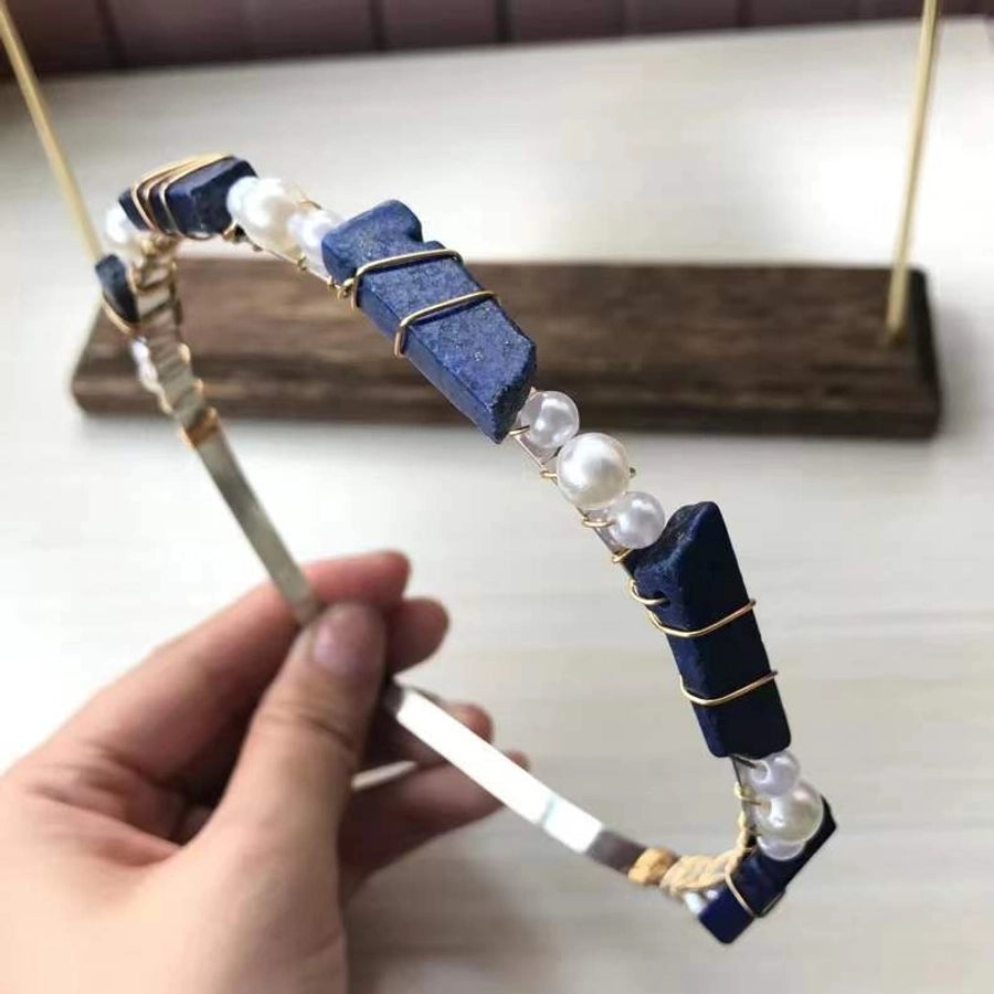 fashion square alloy inlay crystal hair band 1 piece