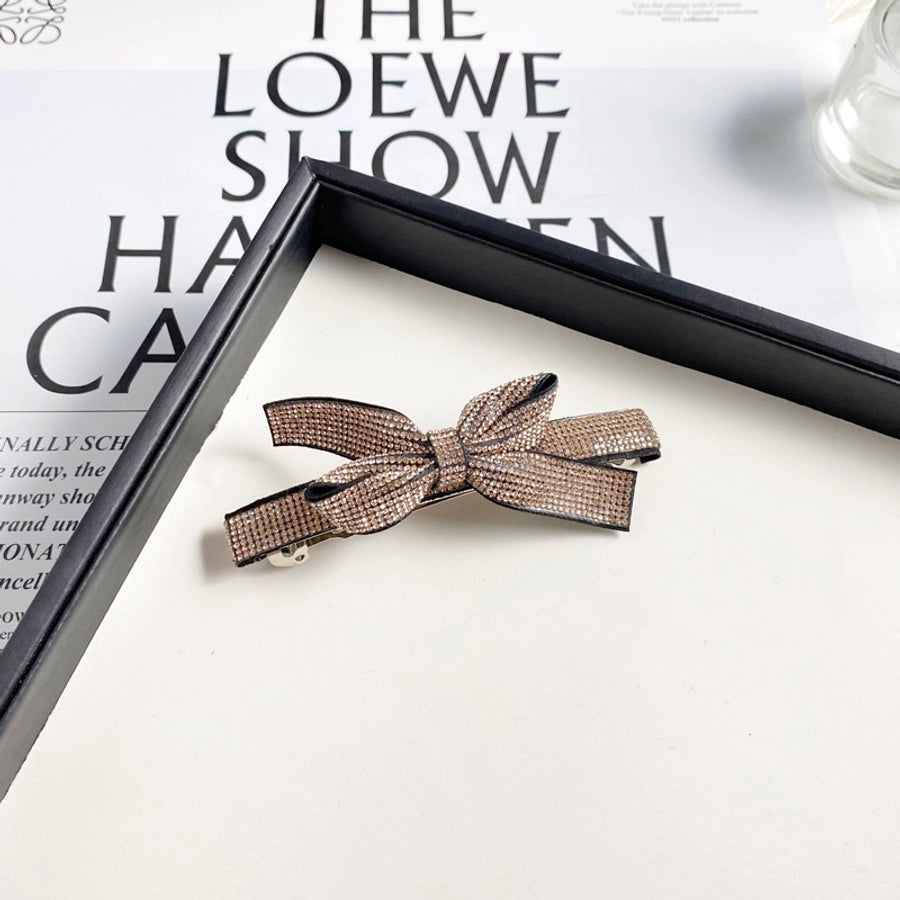 Elegant Sweet Women's Bow Knot Rhinestone Hair Clip