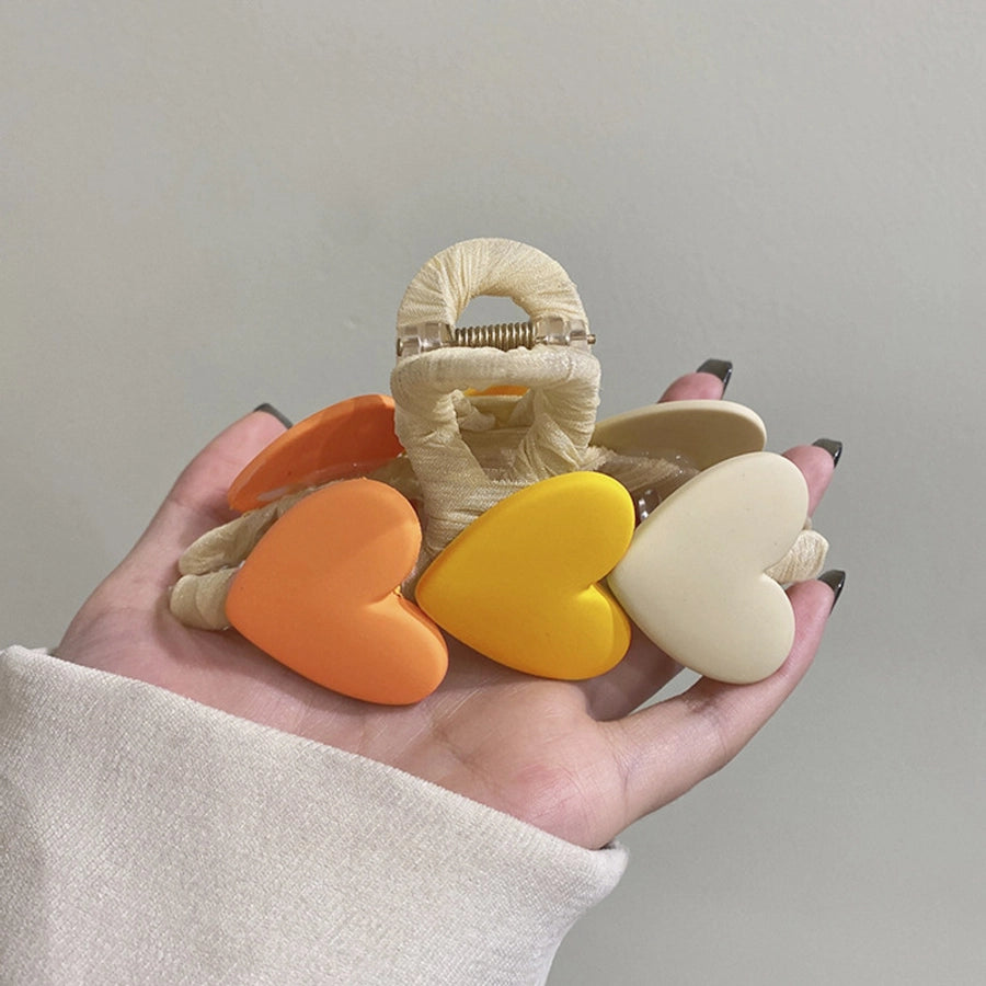 Online celebrity Korean style gradient love back head temperament female hairpin summer simple sweet  shark clip grip