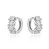 1 Pair Elegant Cute Shiny Geometric Copper Zircon 24K Gold Plated Hoop Earrings