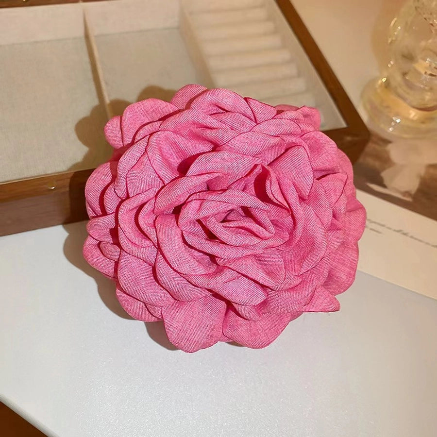 Fabric Flower Hairpin Headwear Back of Head Large Grab Clip Advanced Sense Hairpin Disc Hair Elegant Shark Clip Hair Accessories for Women