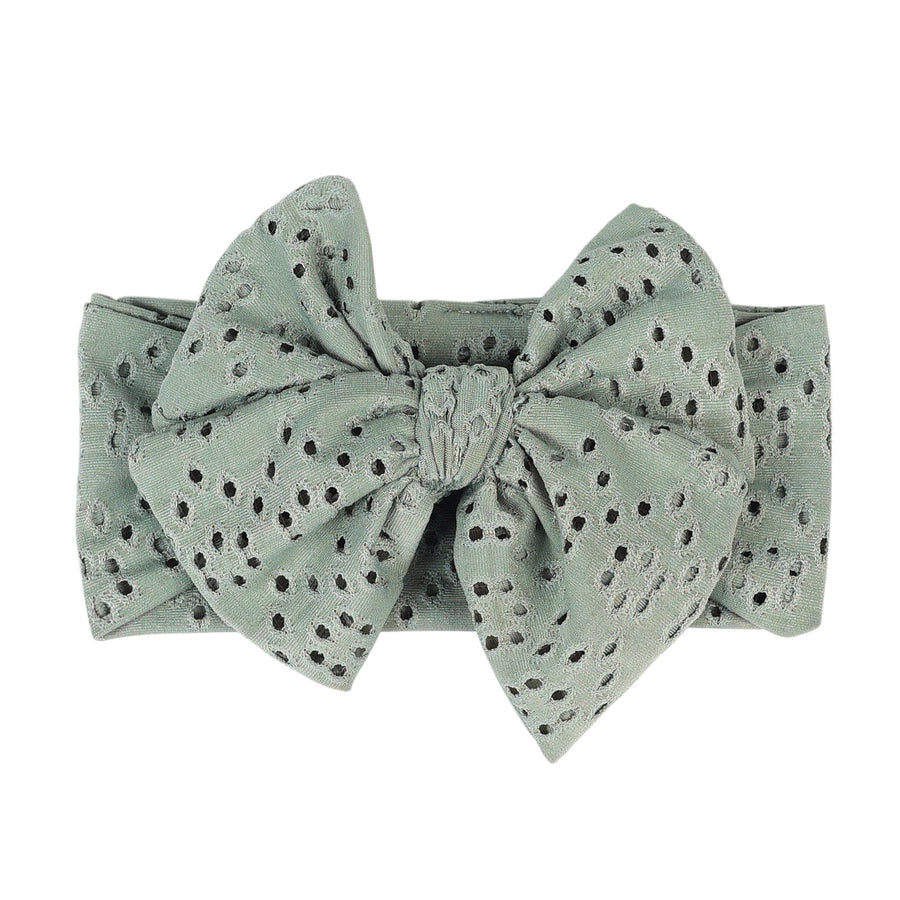 pastoral polka dots cloth bowknot hollow out hair band
