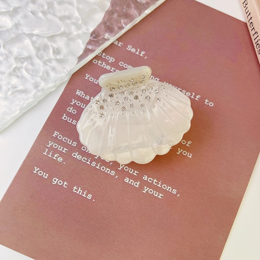 Women's Lady Korean Style IG Style Scallop Shell Acetic acid sheets Hair Claws