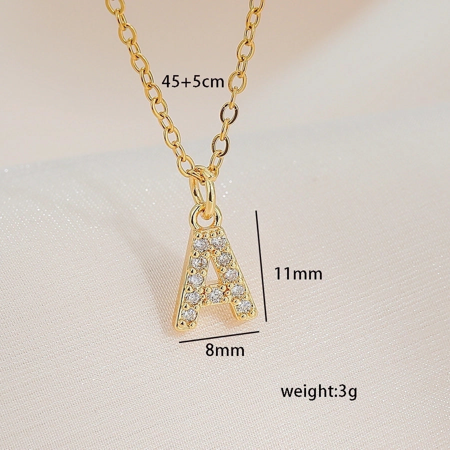 Jewelry Basic Retro Classic Style Letter 304 Stainless Steel Copper Pendant Necklace