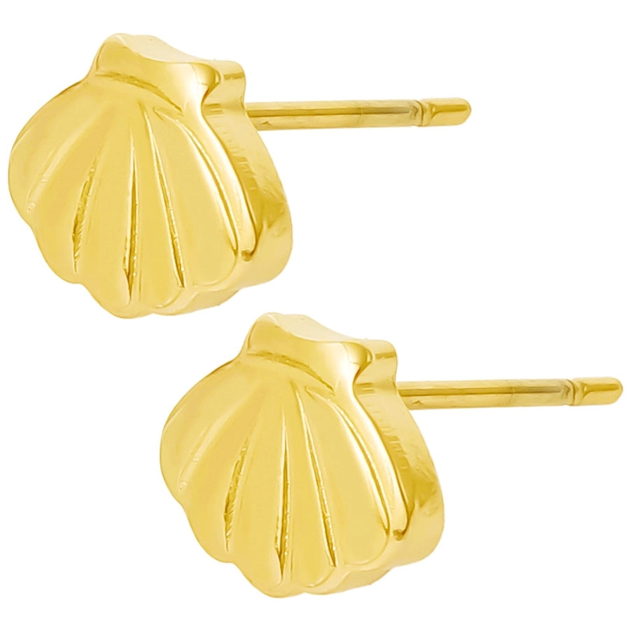 1 Pair Marine Style Simple Style Shell Plating 304 Stainless Steel Ear Studs