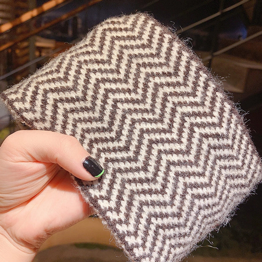 Women's Casual Simple Style Stripe yarn Rib-Knit Hair Band