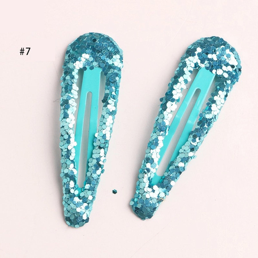 girl's simple style water droplets sequin hair clip