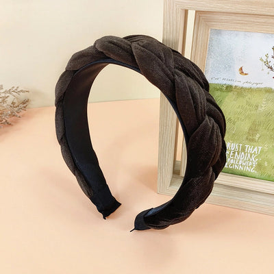 fashion solid color velvet hair band 1 piece