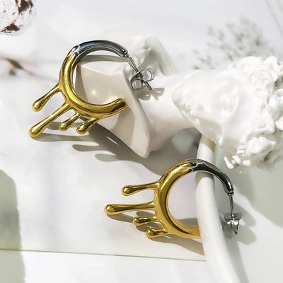 1 Pair Vintage Style Simple Style Geometric 316L Stainless Steel  18K Gold Plated Ear Studs