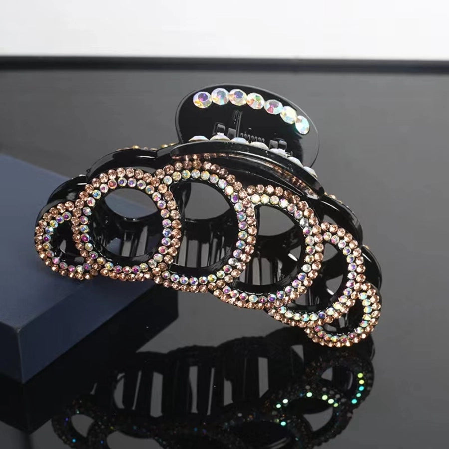 Women's Simple Style Classic Style Solid Color Alloy Inlay Rhinestones Hair Claws