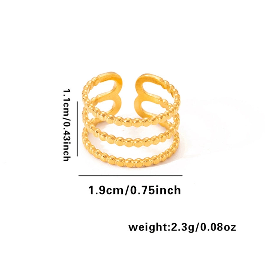 Jewelry Elegant Love Moon Leaves Titanium Steel Open Rings