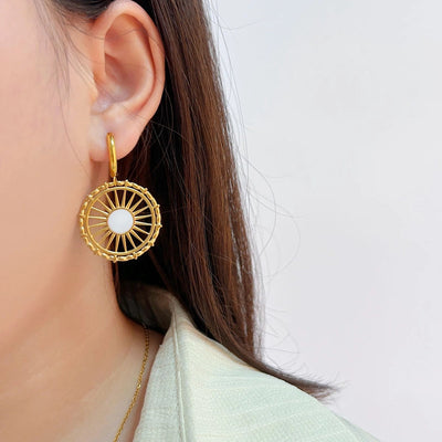 Jewelry Simple Style Classic Style Commute Round 304 Stainless Steel 316 Stainless Steel  18K Gold Plated Jewelry Set