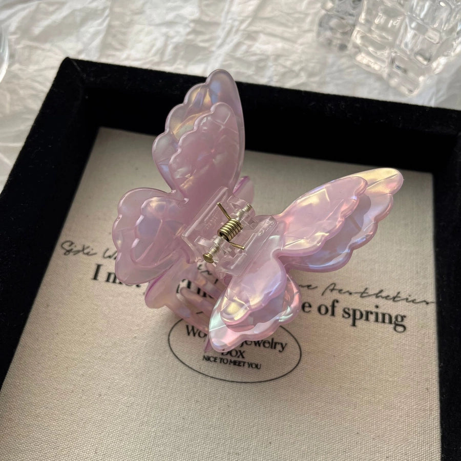 Women's Sweet Cool Style Butterfly Metal Plating Hair Claws