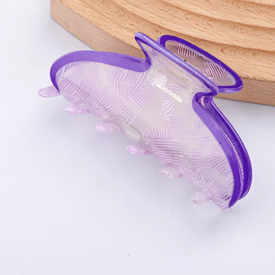 simple style checkered acetic acid sheets hair claws 1 piece