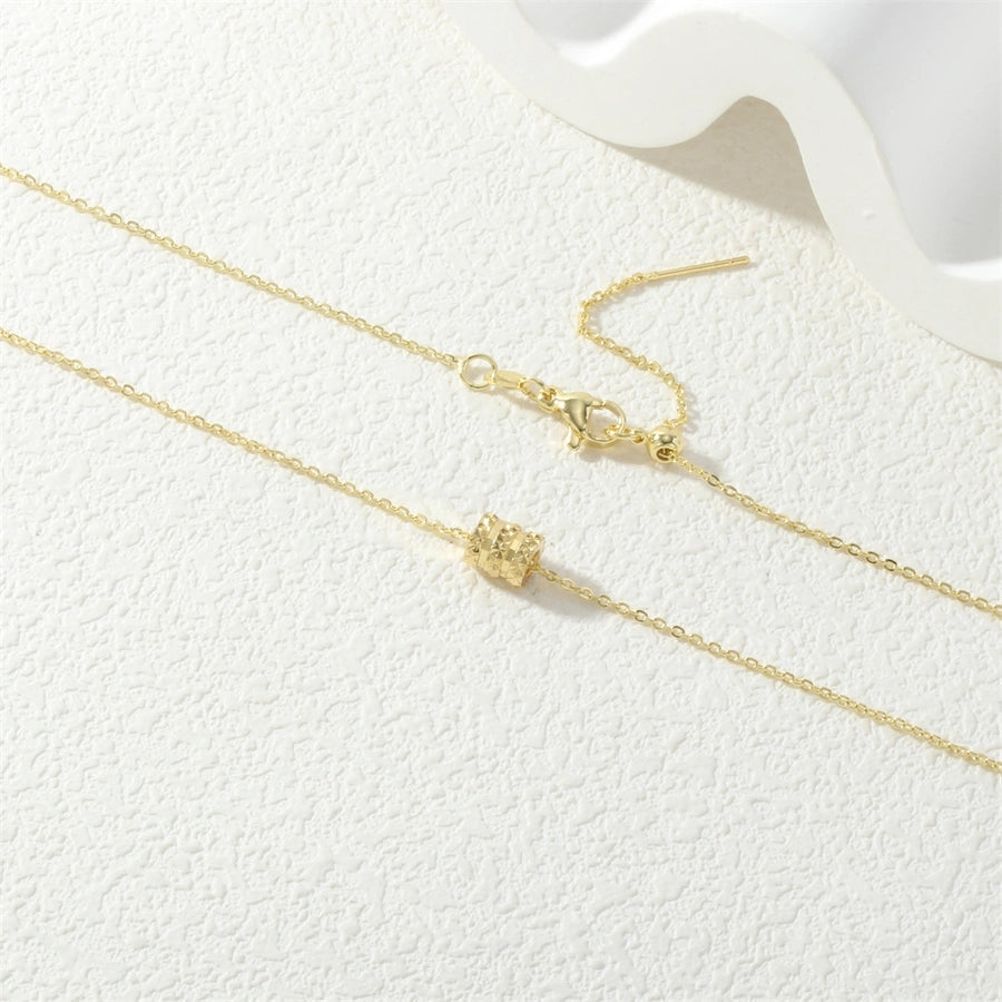 Jewelry Lady Simple Style Geometric Copper Zircon Necklace