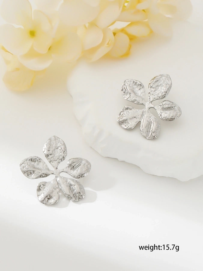 1 Pair Exaggerated Simple Style Oversized Flower Butterfly 304 Stainless Steel Ear Studs