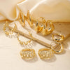1 Pair Glam Luxurious Korean Style Geometric Inlay Copper Zircon K Gold Plated Ear clip