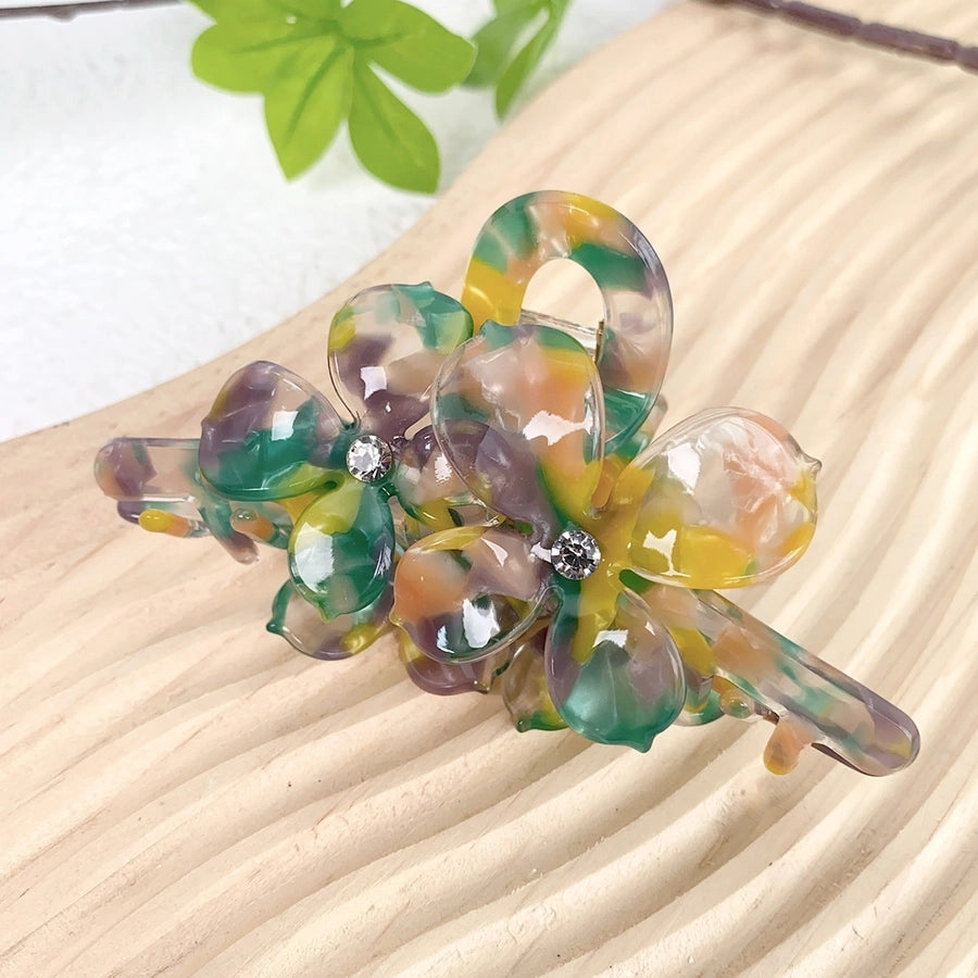 Women's Sweet Color Block Acetic acid sheets Hair Clip