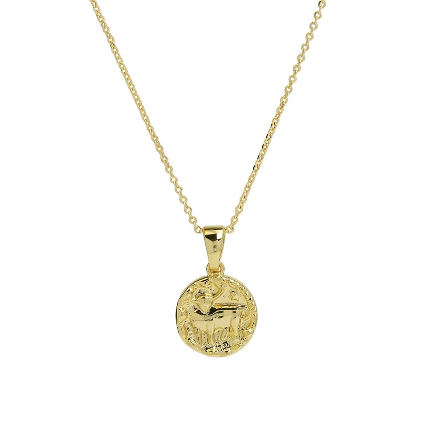 Brass Plating Constellation Pendant Necklace