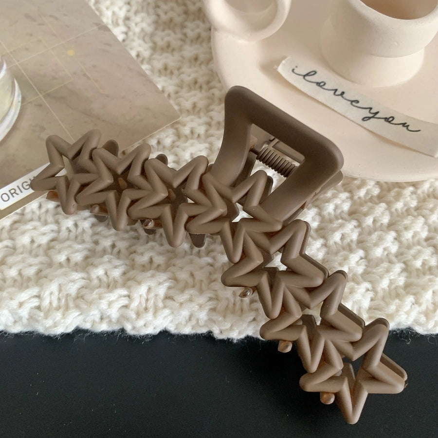 women's basic pentagram plastic hair claws