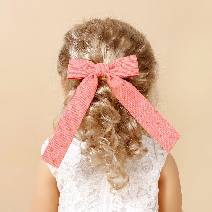 sweet bow knot corduroy hair clip