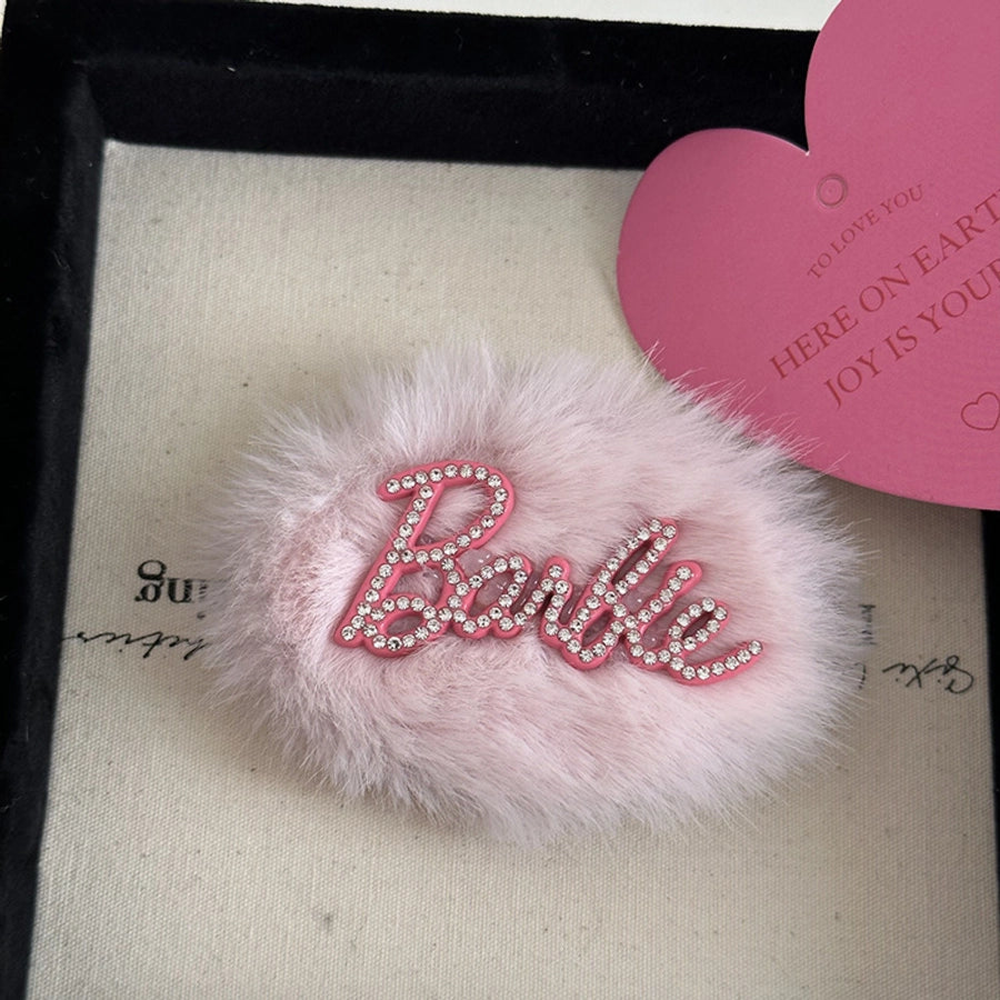 simple style  plastic inlay rhinestones hair clip