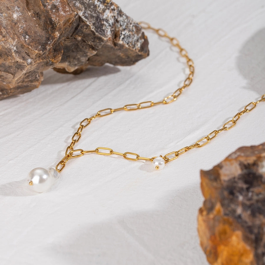 Jewelry Simple Style Classic Style Irregular 304 Stainless Steel 18K Gold Plated Pendant Necklace