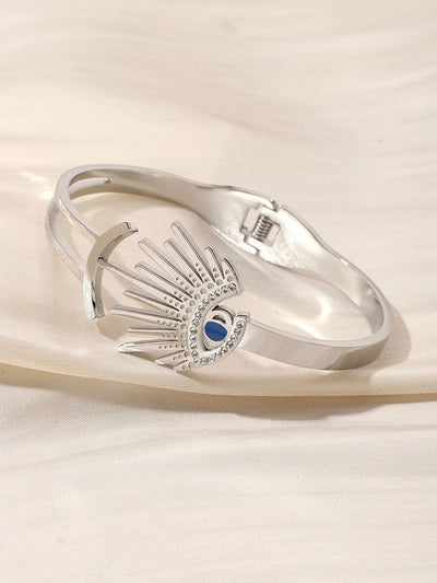 Simple Style Classic Style Solid Color Titanium Steel Zircon Bangle In Bulk