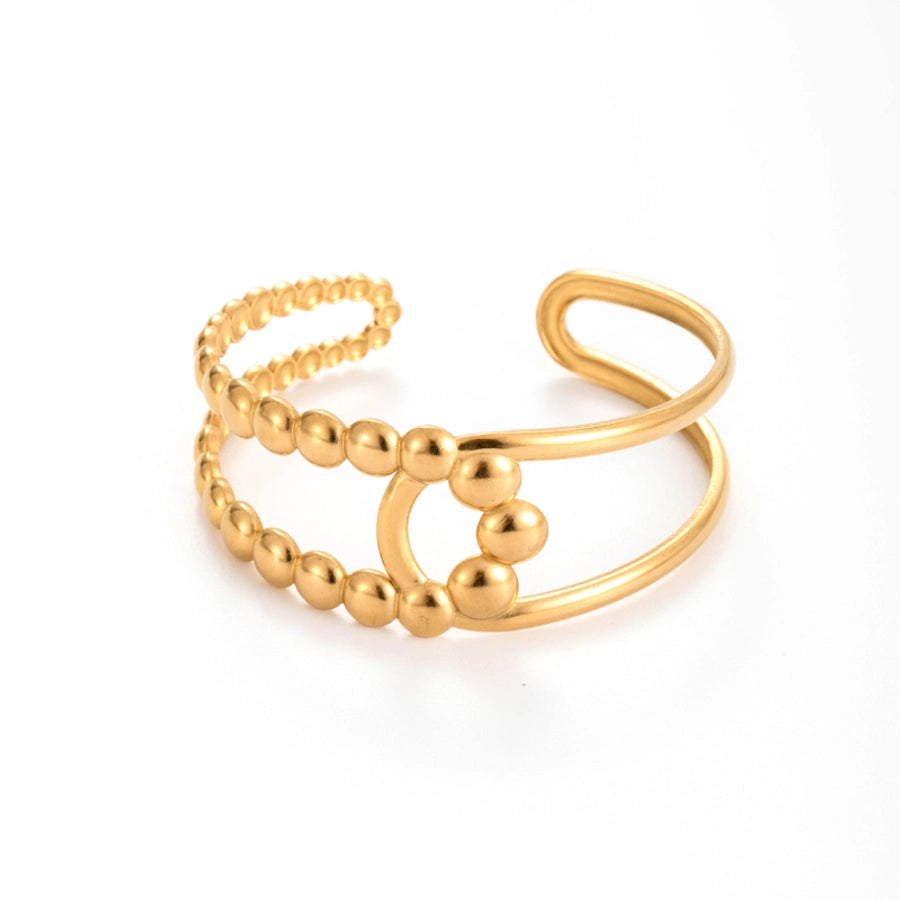 Vintage Style French Style Rabbit Leaf 304 Stainless Steel Cuff Bracelets In Bulk