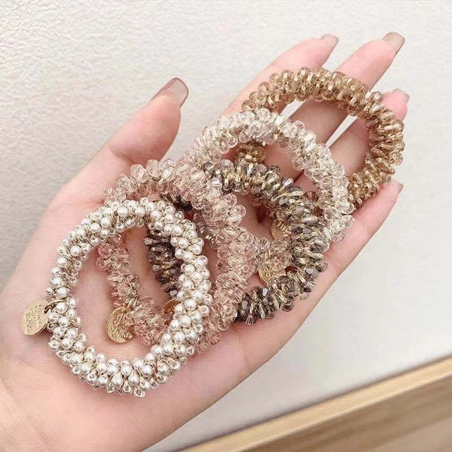 Women's Elegant Geometric Rhinestone Hair Tie