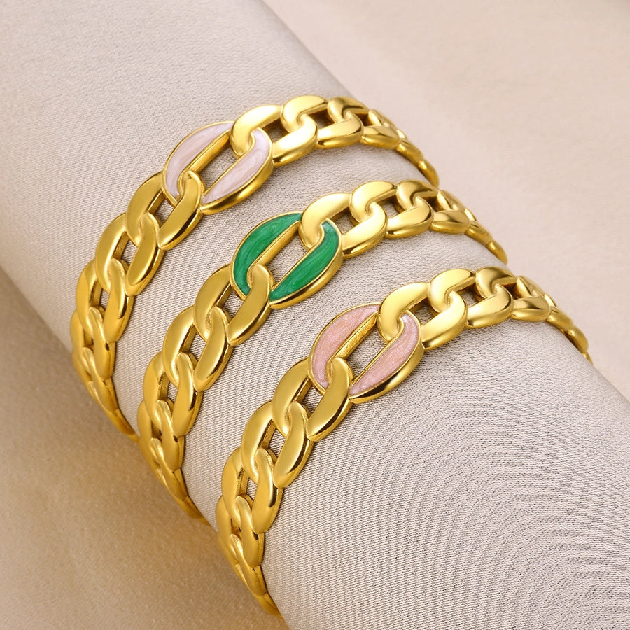 Elegant Simple Style Streetwear Geometric 304 Stainless Steel Bangle In Bulk