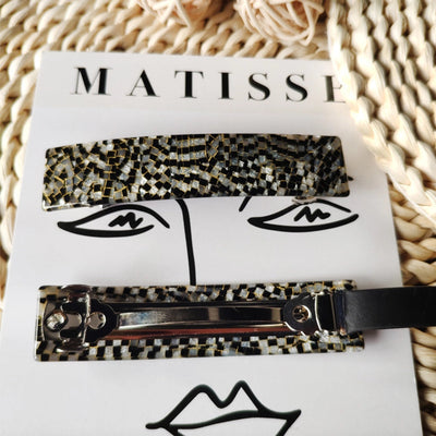 Women's IG Style Classic Style Lattice Acetic acid sheets Hair Clip