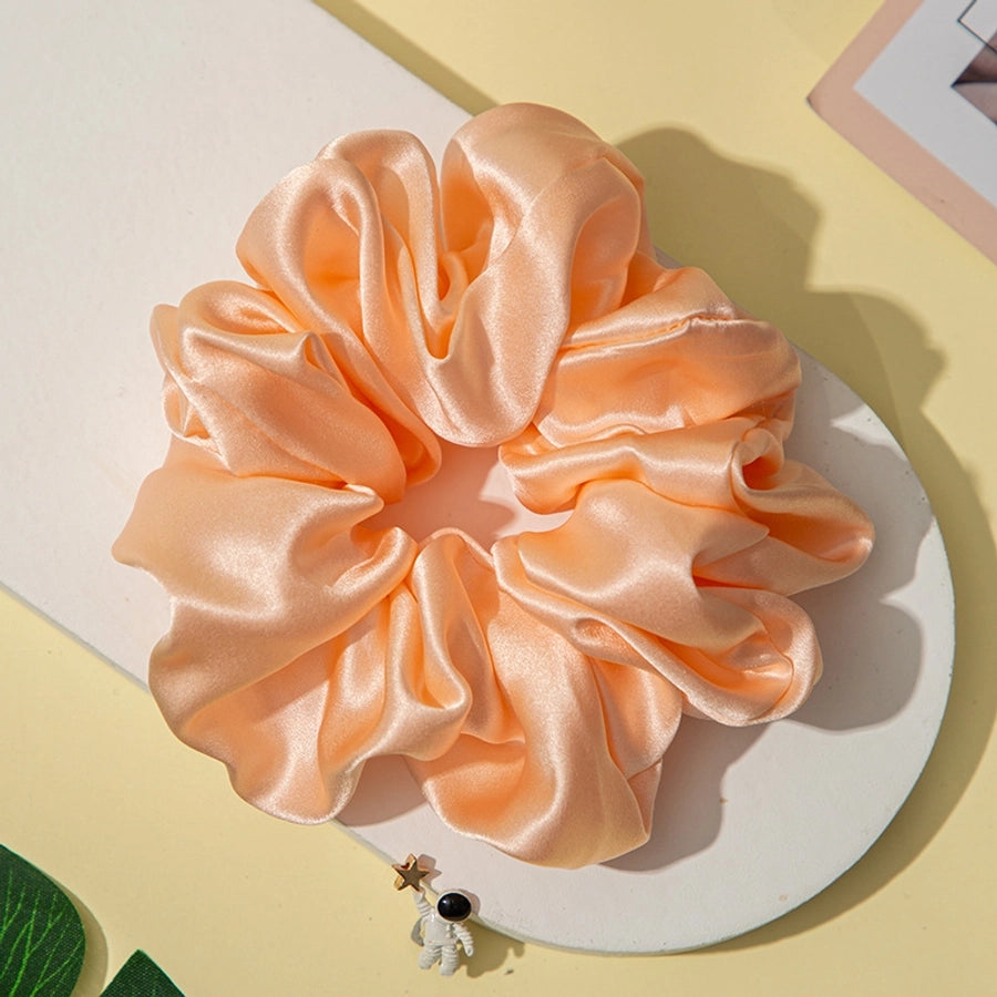 Strictly Selected 19 Mm Silk Hair Band Hair Ring Head Flower 100%  Silk Large Intestine Hair Ring Bright Color Hair Accessories Light Luxury Gift