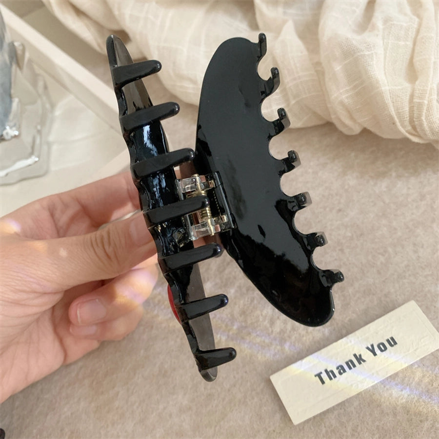 Women's Korean Style Pumpkin Color Block Cherry Acetic acid sheets Hair Claws