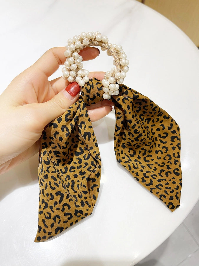 Women's Simple Style Classic Style Solid Color Cloth Baroque Pearls Hair Tie