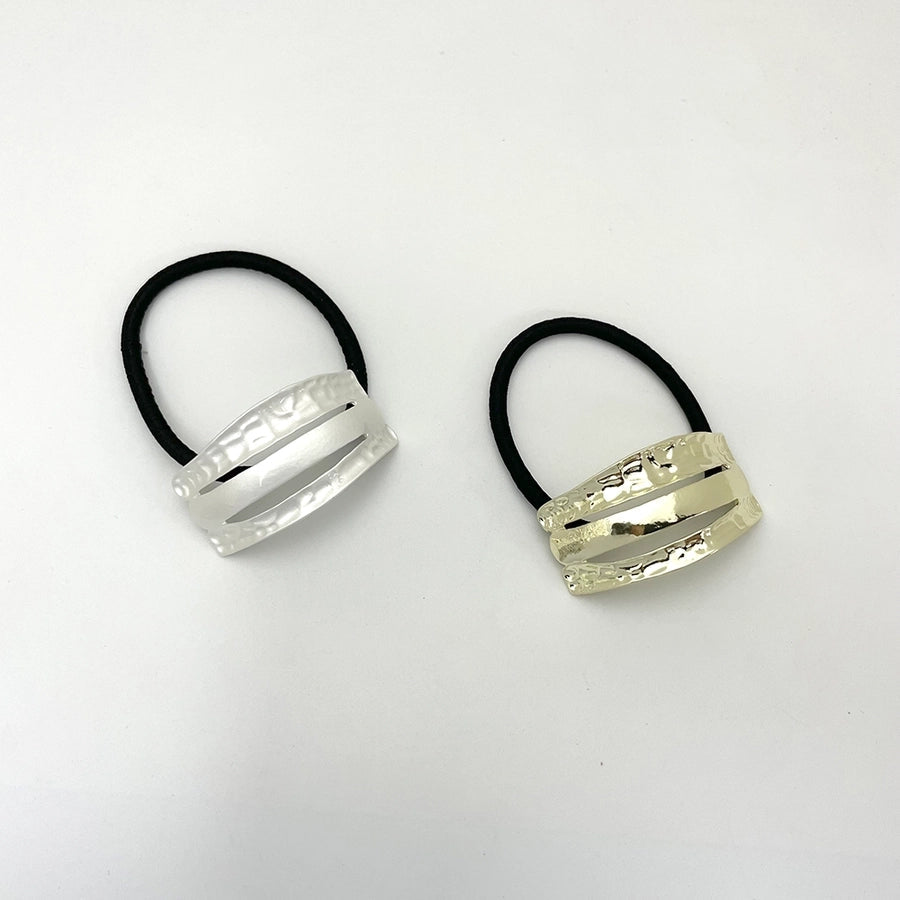 Women's Casual Elegant Solid Color Alloy Elastic Band Hair Tie