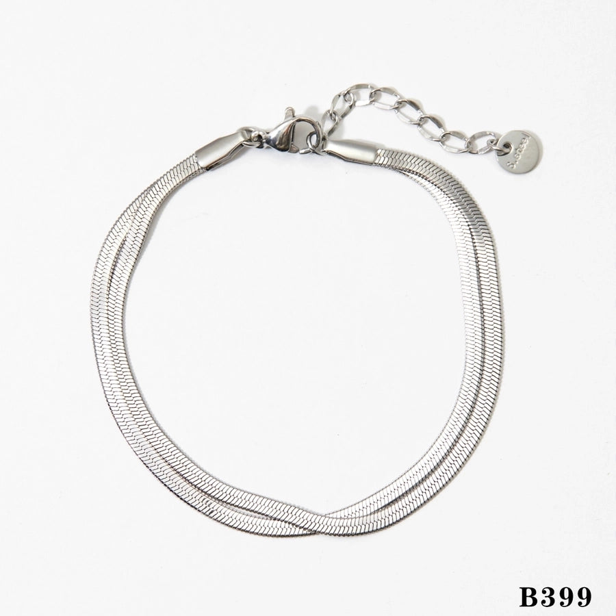 Jewelry Vacation Modern Style Solid Color 304 Stainless Steel 16K Gold Plated White Gold Plated Gold Plated Polishing Plating Bracelets Anklet Necklace