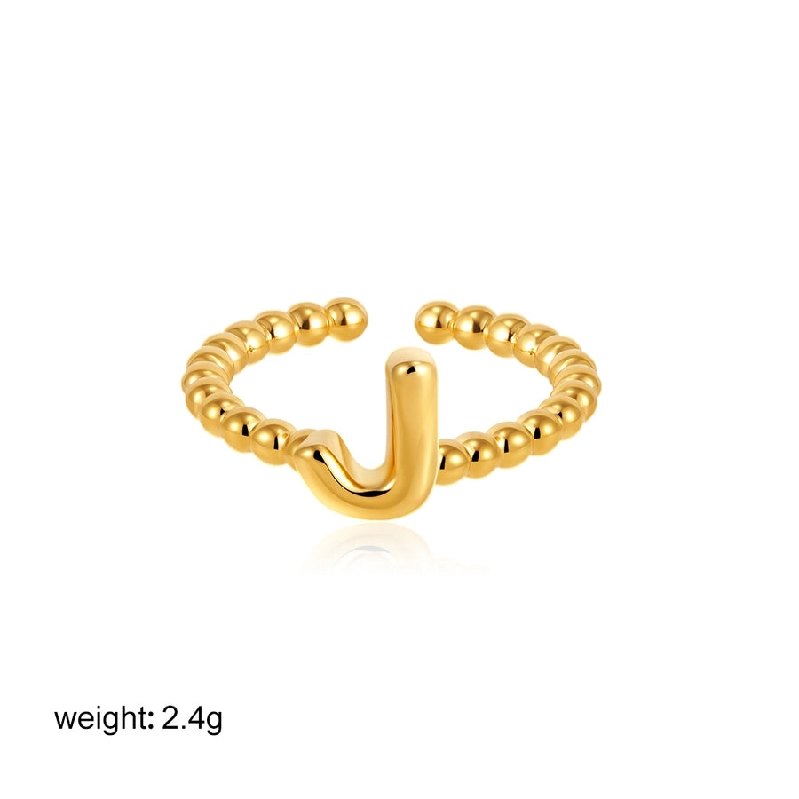 Copper Letter Open Rings