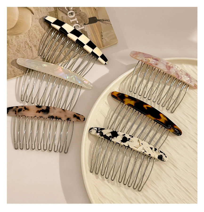 women's simple style geometric alloy insert comb