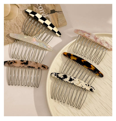women's simple style geometric alloy insert comb