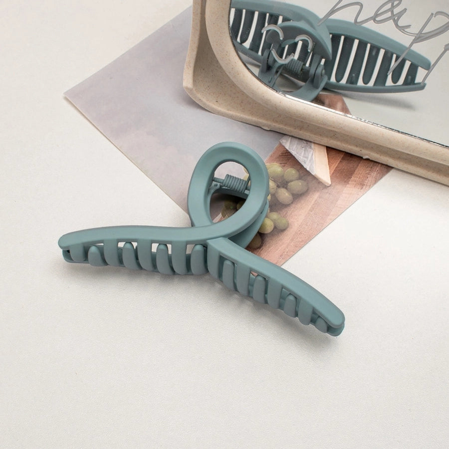 simple style solid color plastic resin spray paint hair clip 1 piece