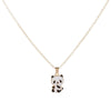 Cartoon Style Cute Panda K Gold Plated 201 Stainless Steel Zinc alloy  Pendant Necklace