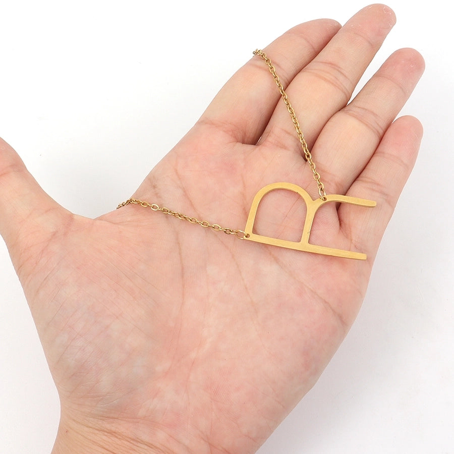 Jewelry Elegant Simple Style Classic Style Letter 201 Stainless Steel 304 Stainless Steel Pendant Necklace