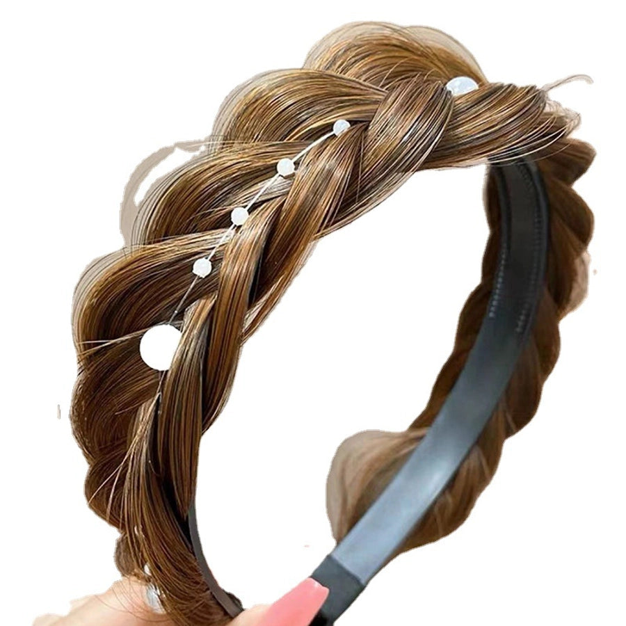 women's elegant solid color wig plastic hair band