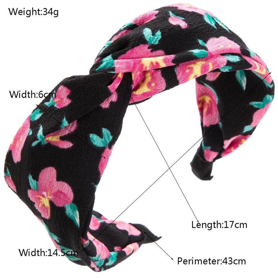 Women's Simple Style Classic Style Flower Alloy Cloth Printing Hair Band